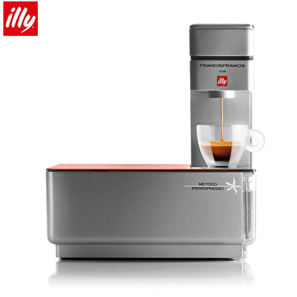 illy意利胶囊咖啡机Y1.1touch钢化玻璃和拉丝铝底座触控面板家商用咖啡机炫黑
