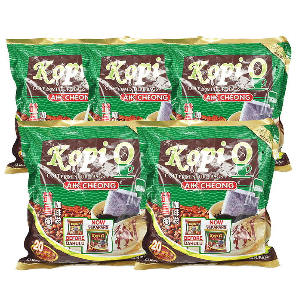 马来西亚进口AikCheong益昌黑咖啡（咖啡袋）（200gx5袋）
