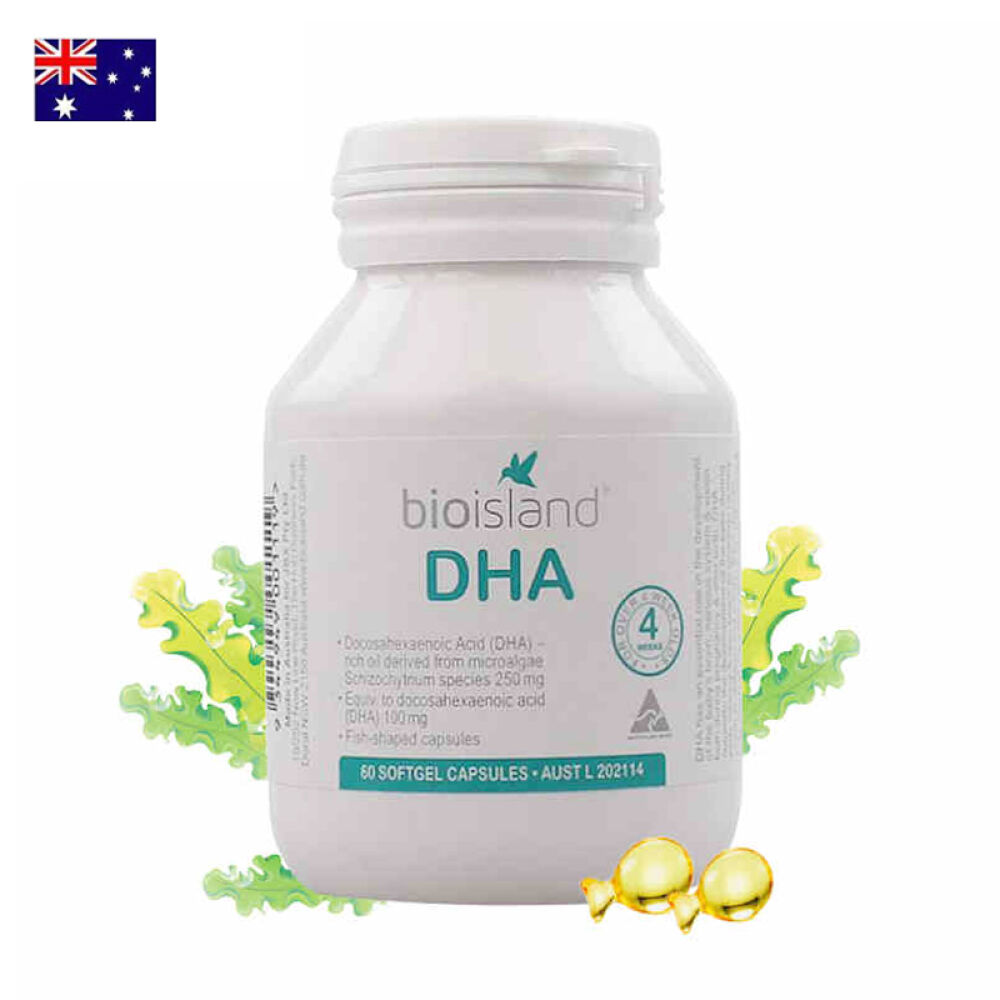 bioislandDHA,澳洲dhabioisland 澳洲bioisland宝宝dha海藻油瓶装60粒生物岛澳洲进口