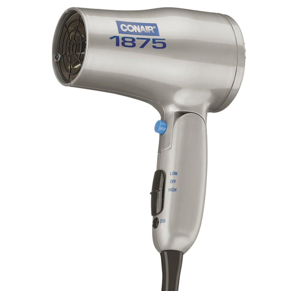 美国直邮Conair美康雅便携式全球通用电压负离子吹风机银色1875W