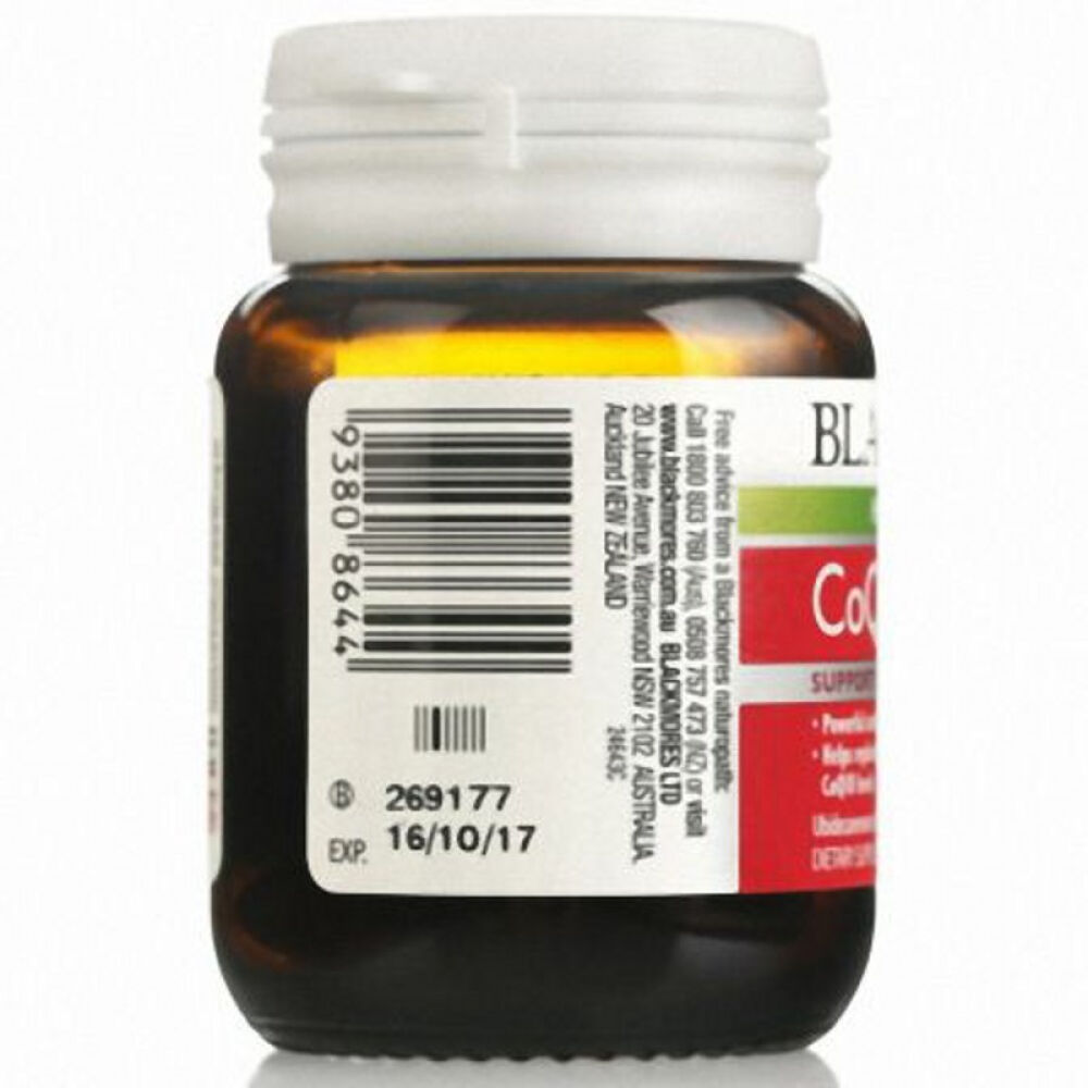 【全球购】澳洲澳佳宝(Blackmores)辅酶Q10高浓缩辅酶Q1030粒保护心脏
