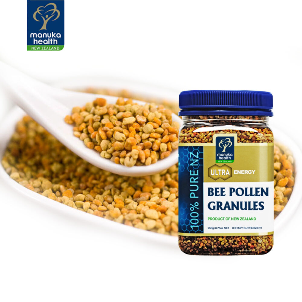 新西兰进口蜜纽康（ManukaHealth）蜂蜜高浓度麦卢卡+养胃护胃暖胃美容养颜蜜纽康蜂花粉颗粒250g