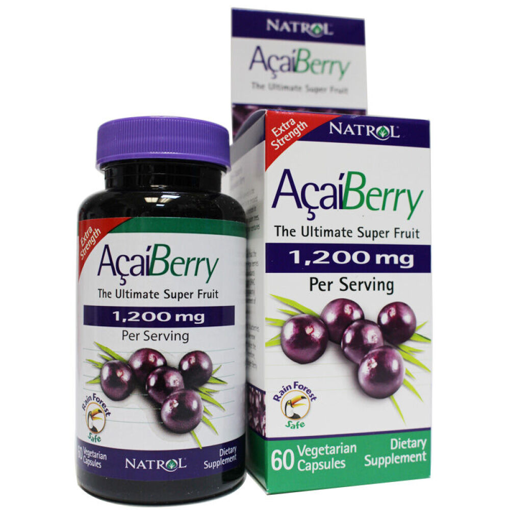 NatrolAcai巴西莓减肥胶囊藤黄果快速瘦身减肚腩燃脂肪美容养颜组合装美体塑身巴西莓60粒