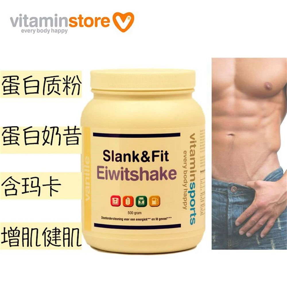 荷兰进口Vitaminstore维养荟蛋白粉蛋白奶昔含玛卡增肌健肌500g蛋白质粉