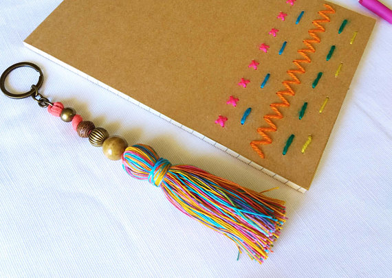 TasselKeyChain,HippieKeyChain,HandbagTassel,BagCharm,ColorfulTasselKeyChain