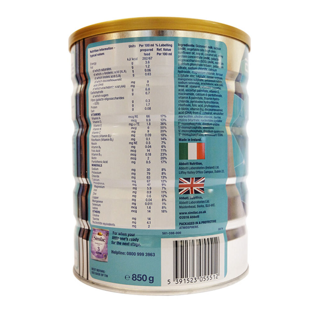 自营雅培(Abbott)奶粉英国皇冠二段奶粉850g6-12个月爱尔兰原装