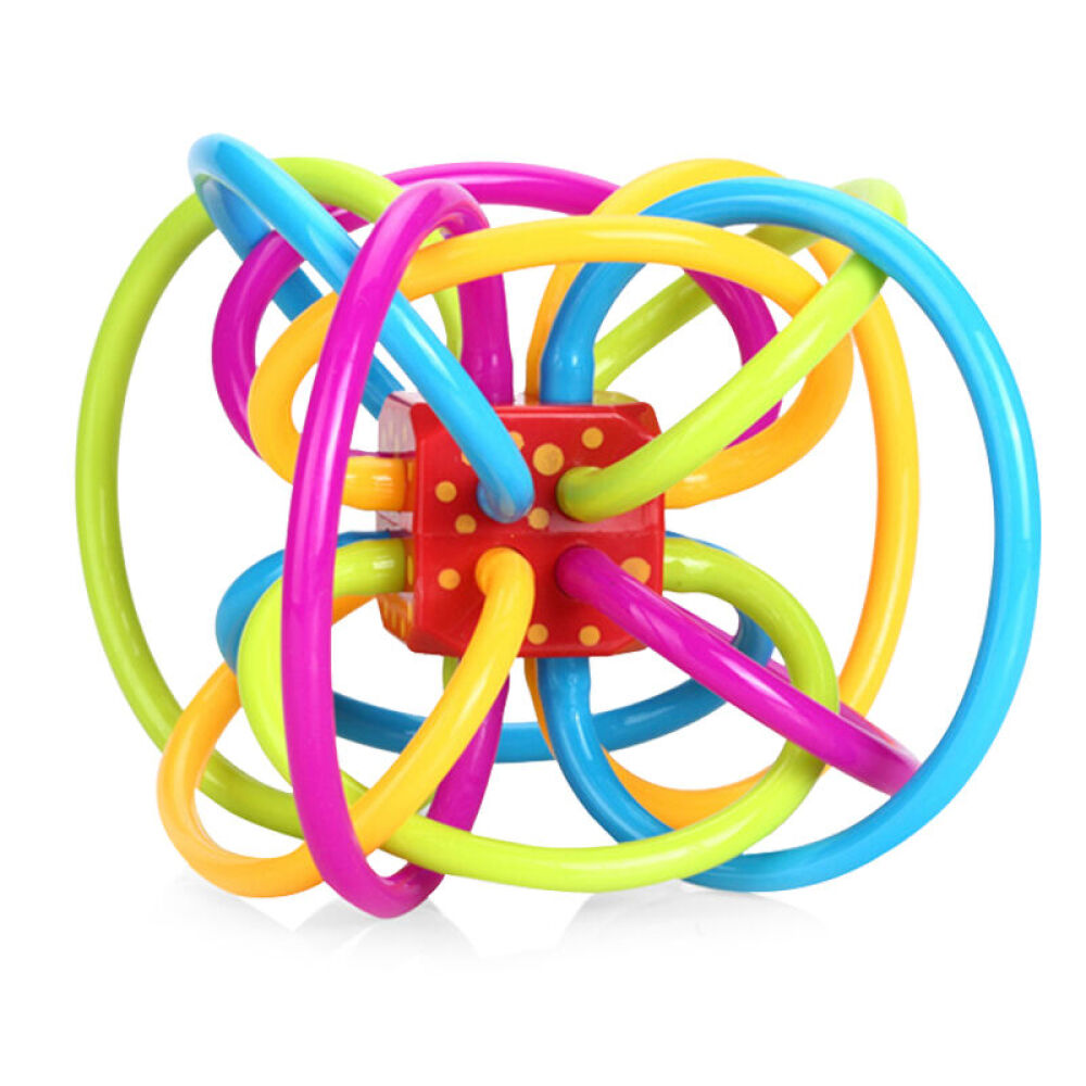 【全球购】美国直邮曼哈顿球宝宝牙胶手抓球玩具婴儿玩具球儿童玩具0-36个月环形牙胶-普通款无盒