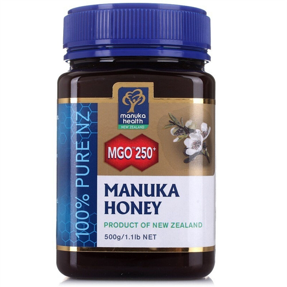 【全球购】新西兰进口ManukaHealth蜜纽康蜂蜜野花蜜麦卢卡蜂蜜包邮蜜纽康MGO250+麦卢卡蜂蜜500g2罐