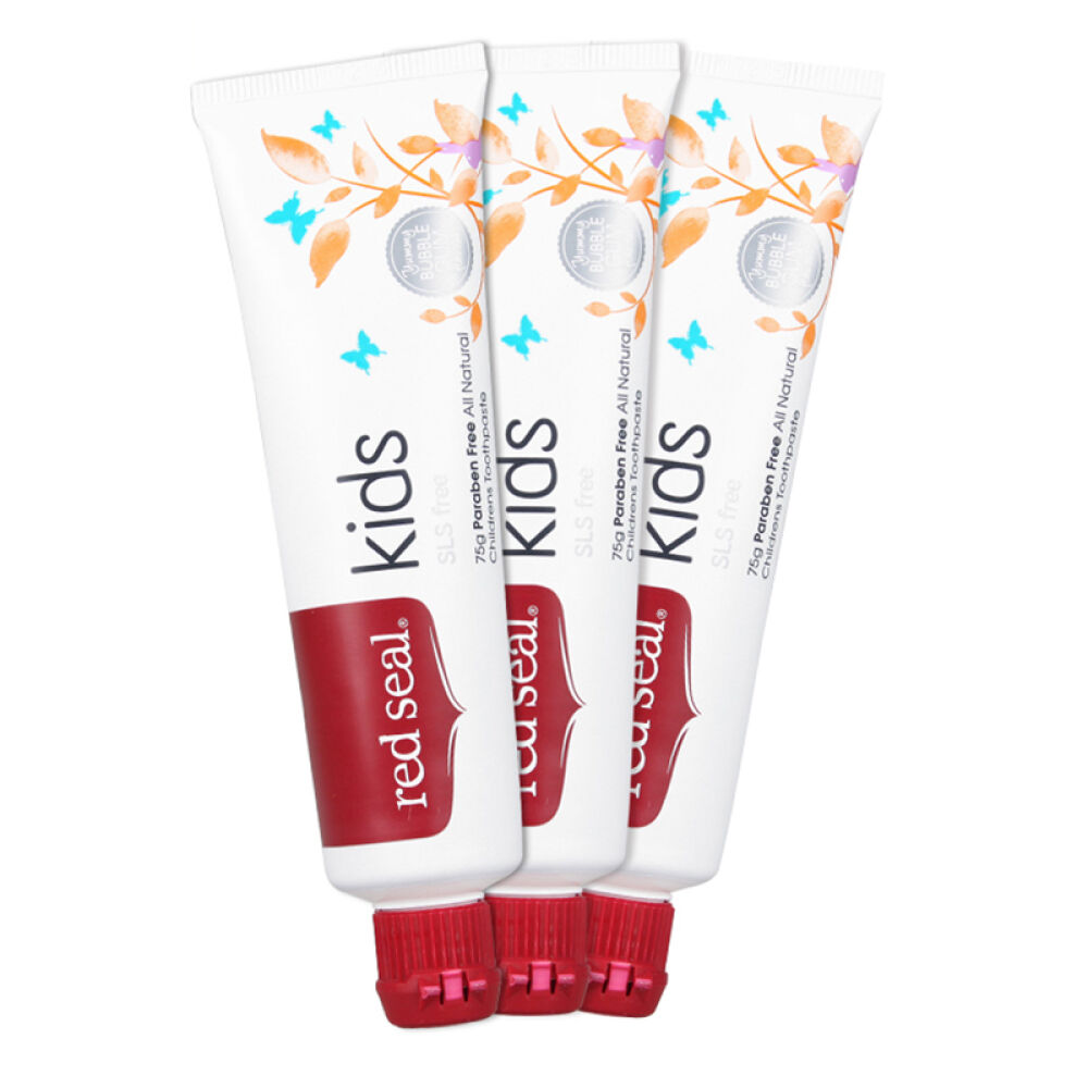 新西兰直邮原装进口redseal红印孕妇可用儿童牙膏75g3支装