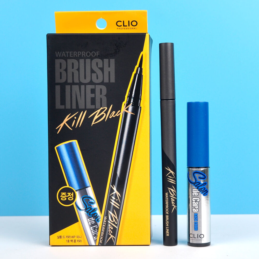 clio柯莱欧魅黑杀手防水眼线液软头棕色送睫毛膏