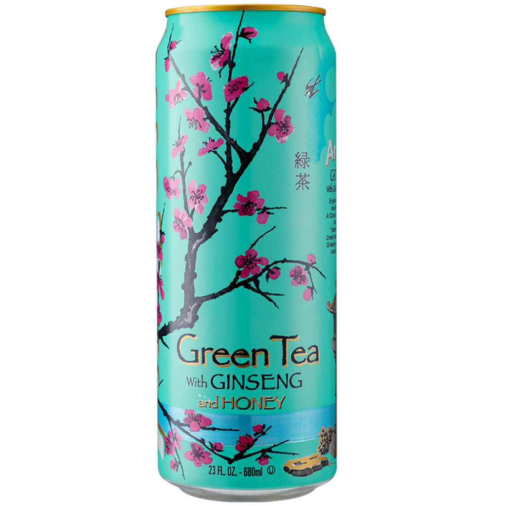 自营加拿大进口亚利桑那arizona果味饮料-绿茶口味(680ml)