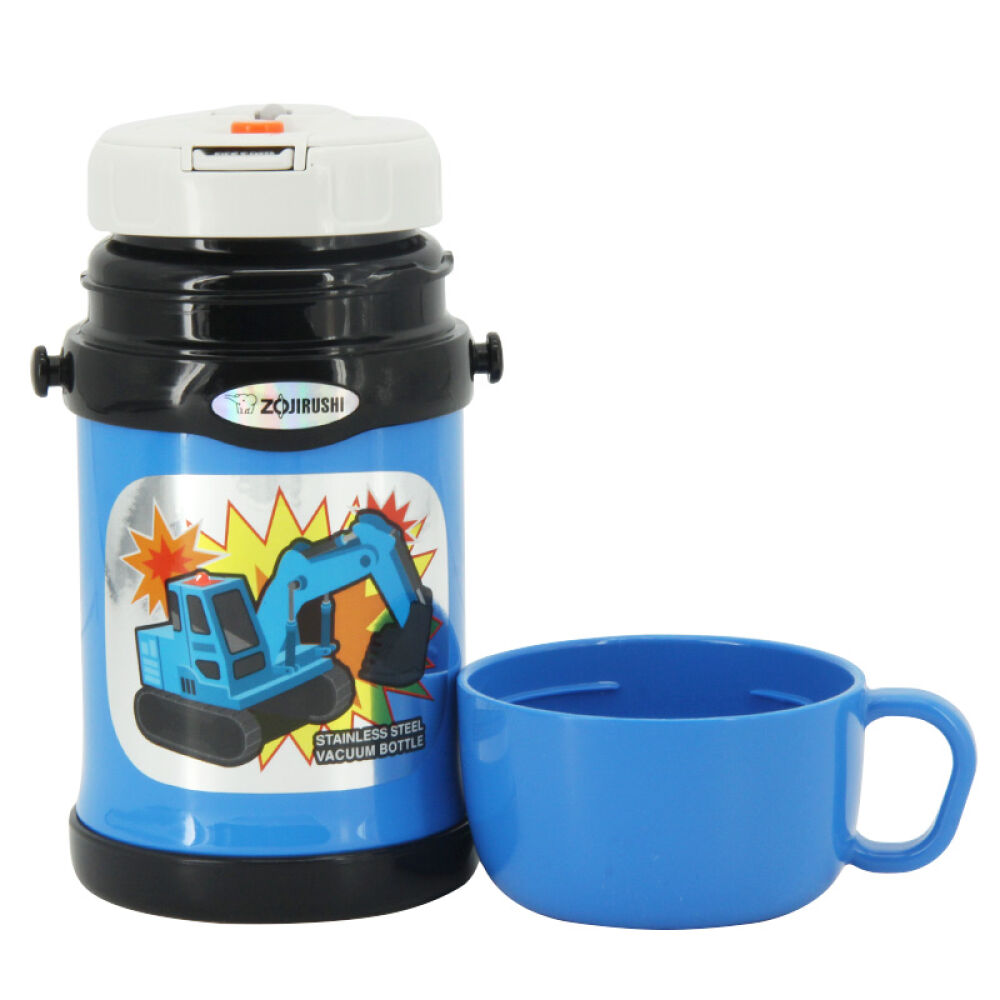 日本代购进口象印不锈钢吸管杯SC-ZS45宝宝两用450ml儿童保温水壶泰国版蓝色