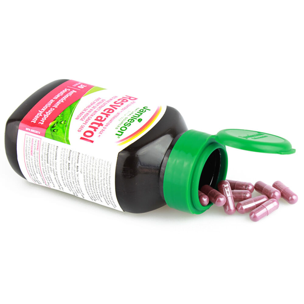 自营加拿大健美生（Jameison）白藜芦醇葡萄籽复合胶囊30粒成人适用