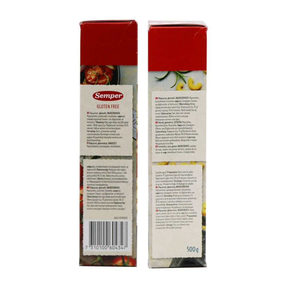 丹麦进口直邮森宝semper儿童通心粉面条宝宝辅食