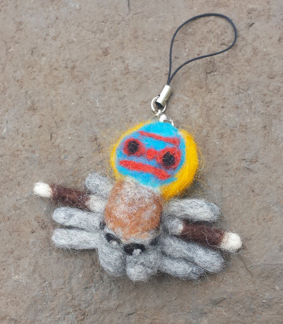 Needlefeltedpeacockspidercharm-Maratusspeciosus