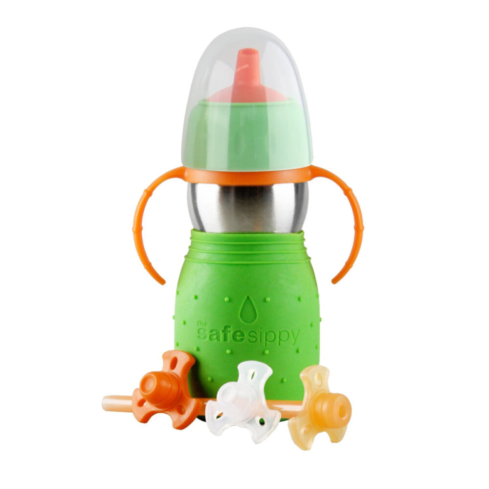 【全球购】美国安思培第二代儿童水杯不锈钢学饮杯/婴儿吸管杯宝宝隔热水杯红色330ml