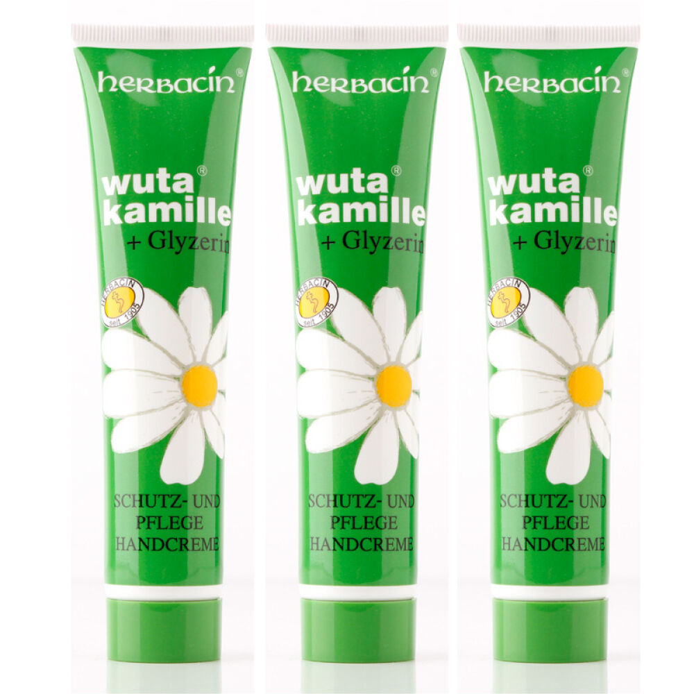 德国原装herbacin小甘菊经典护手霜男女滋润保湿20ml75ml管条状经典管状75ml*3支装