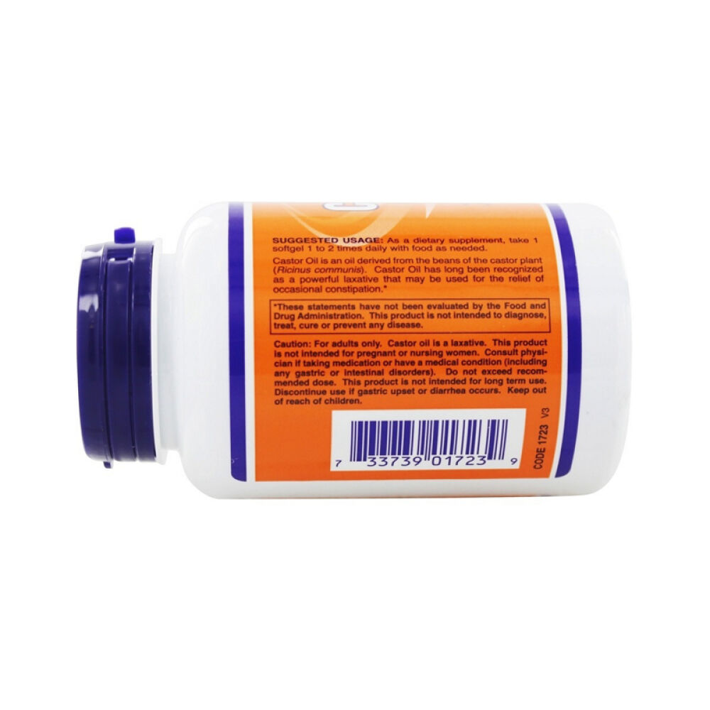 【美国正品直邮】NOWFoods诺奥润肠缓解便秘蓖麻油软胶囊未定义120粒