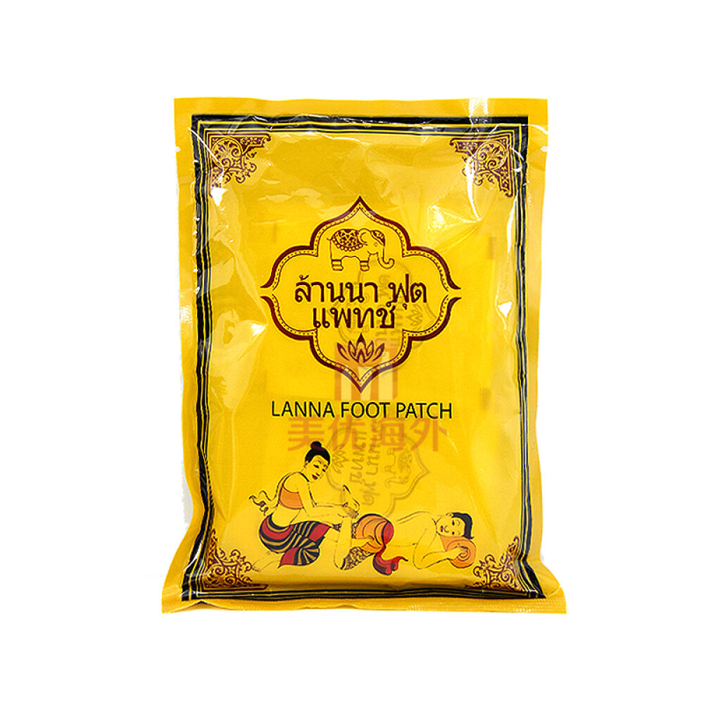 泰国清迈LANNA足贴兰纳足贴植物配方10贴/包包邮如新（新旧包装随机发）一袋装