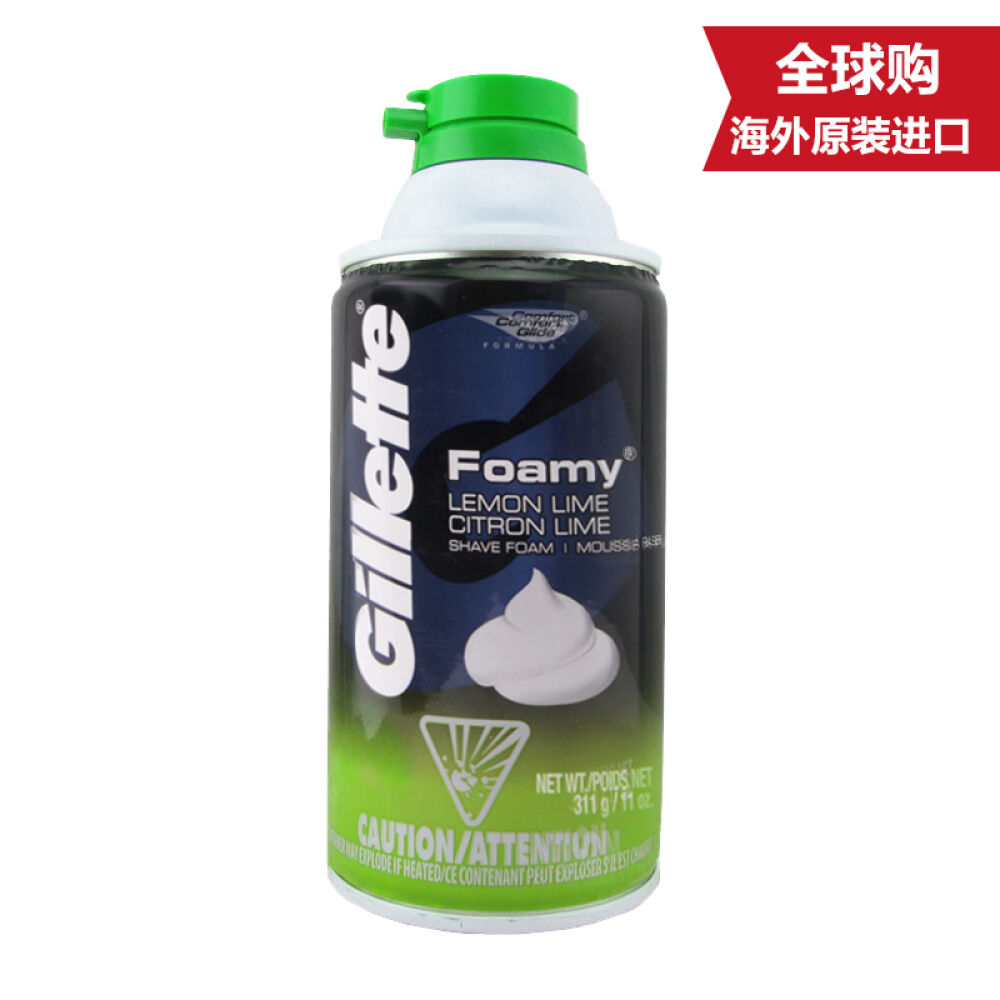 吉列剃须泡沫啫喱柠檬型剃须泡沫311g5501 吉列剃须泡沫啫喱柠檬型剃须泡沫311g5501