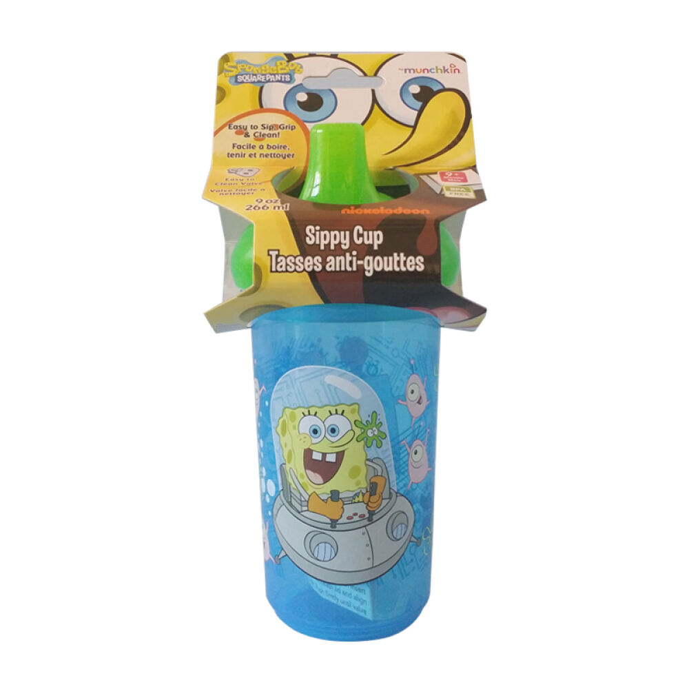 Munchkin麦肯奇鸭嘴学饮杯266m海绵宝宝