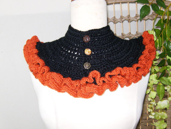 Bohemiancrochetcollar,neckwarmer,Bohemianstyle