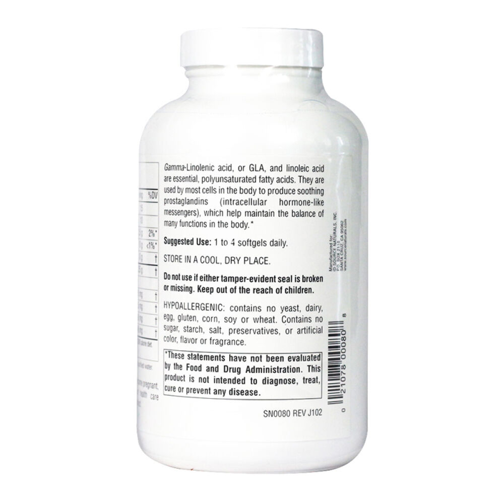 SourceNaturals月见草油软胶囊120粒调节女性内分泌