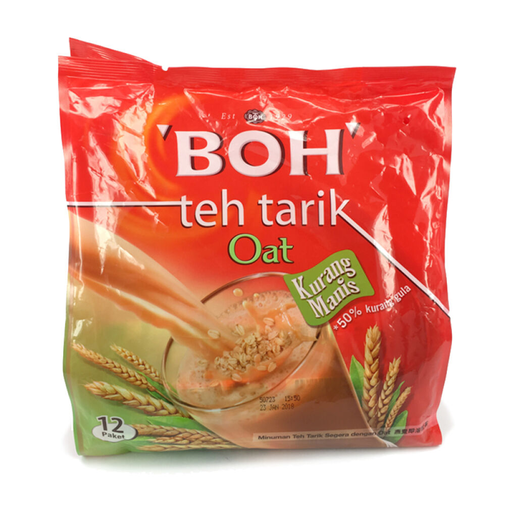 马来西亚进口BOH宝乐低糖燕麦即溶拉茶（312gx2袋）