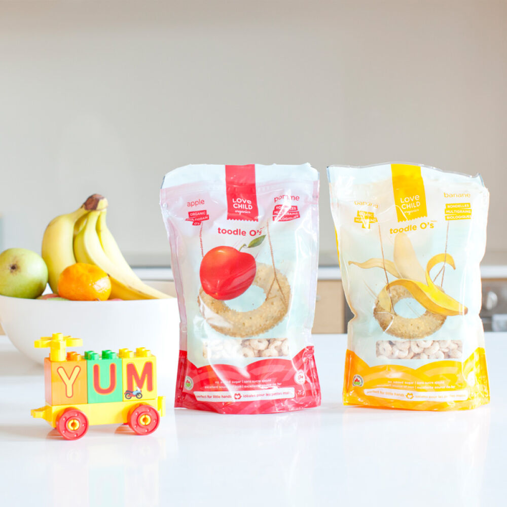 加拿大LoveChild进口果蔬婴儿辅食宝宝圈圈泡芙9m+苹果