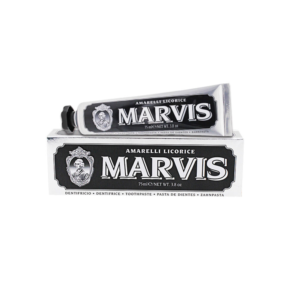 直邮意大利进口玛尔斯Marvis牙膏75ml红色肉桂+黑色甘草+橙色生姜3支装进口爱马仕牙膏固齿防蛀牙防牙结石牙渍