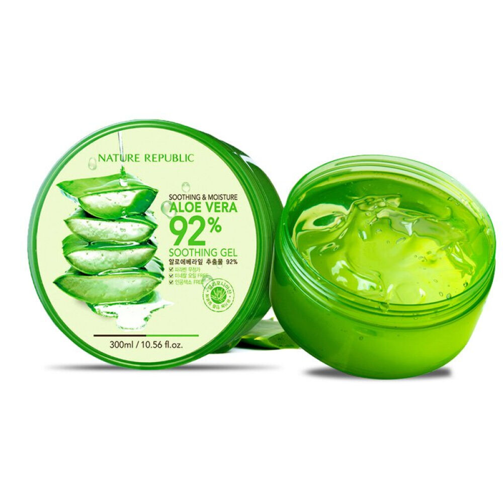 乐园naturerepublic舒缓保湿芦荟补水凝胶晒后修护保湿芦荟胶1芦荟水1