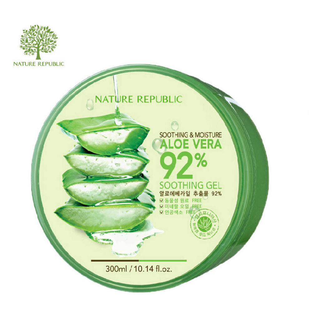 【全球购】自然乐园芦荟胶300ml*2嫩白舒缓补水韩国护肤品2盒装