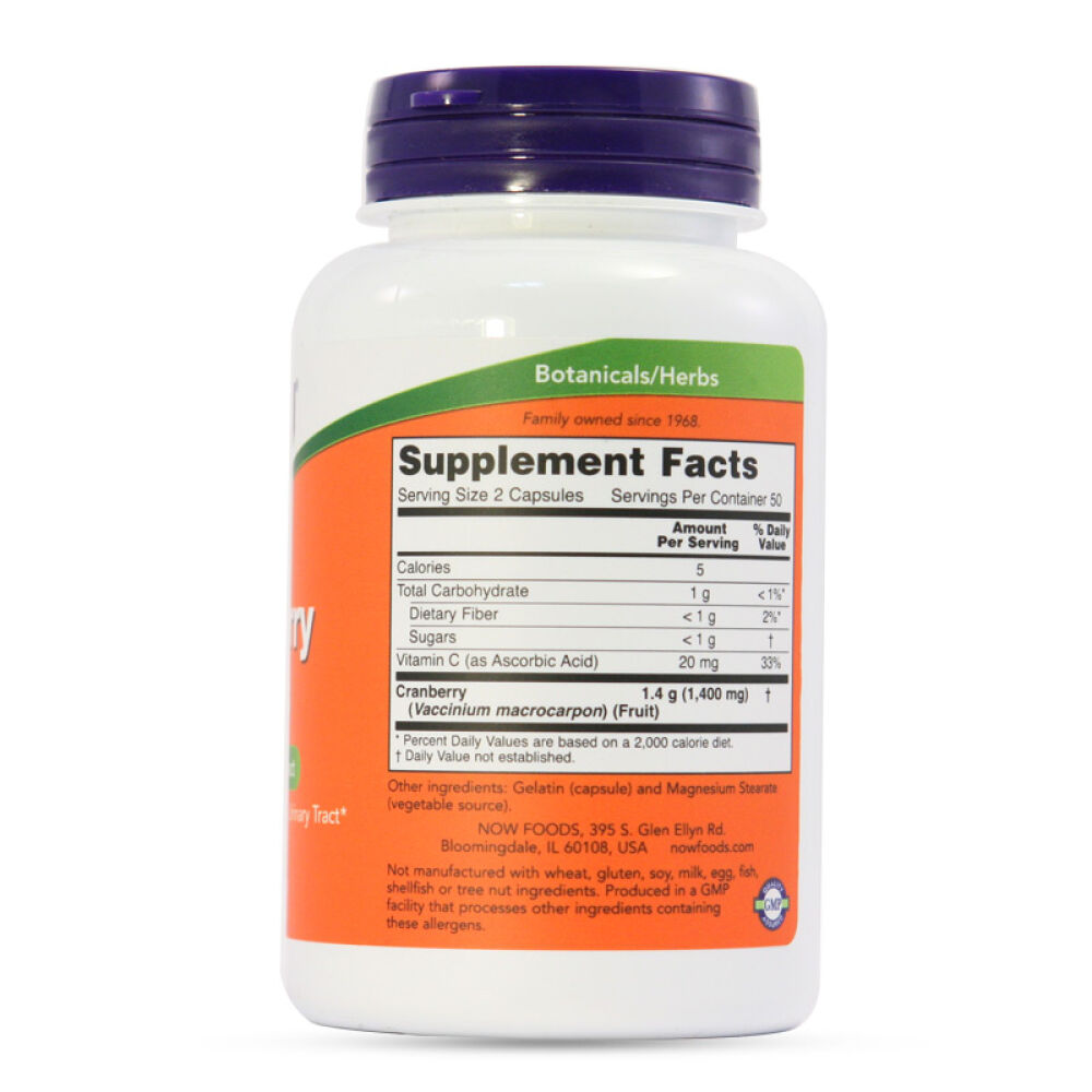 美国直邮NowFoods诺奥蔓越莓胶囊100粒