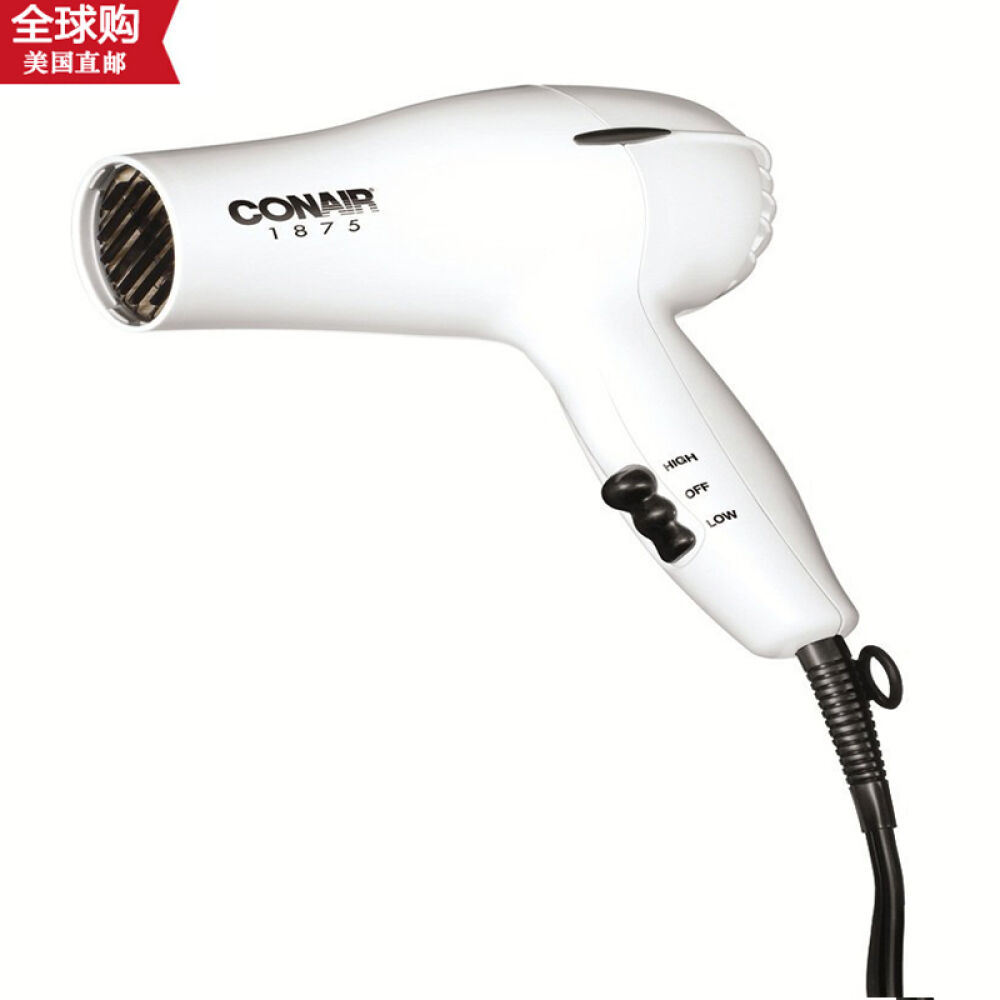 美国直邮美康雅Conair负离子电吹风机1875瓦白色