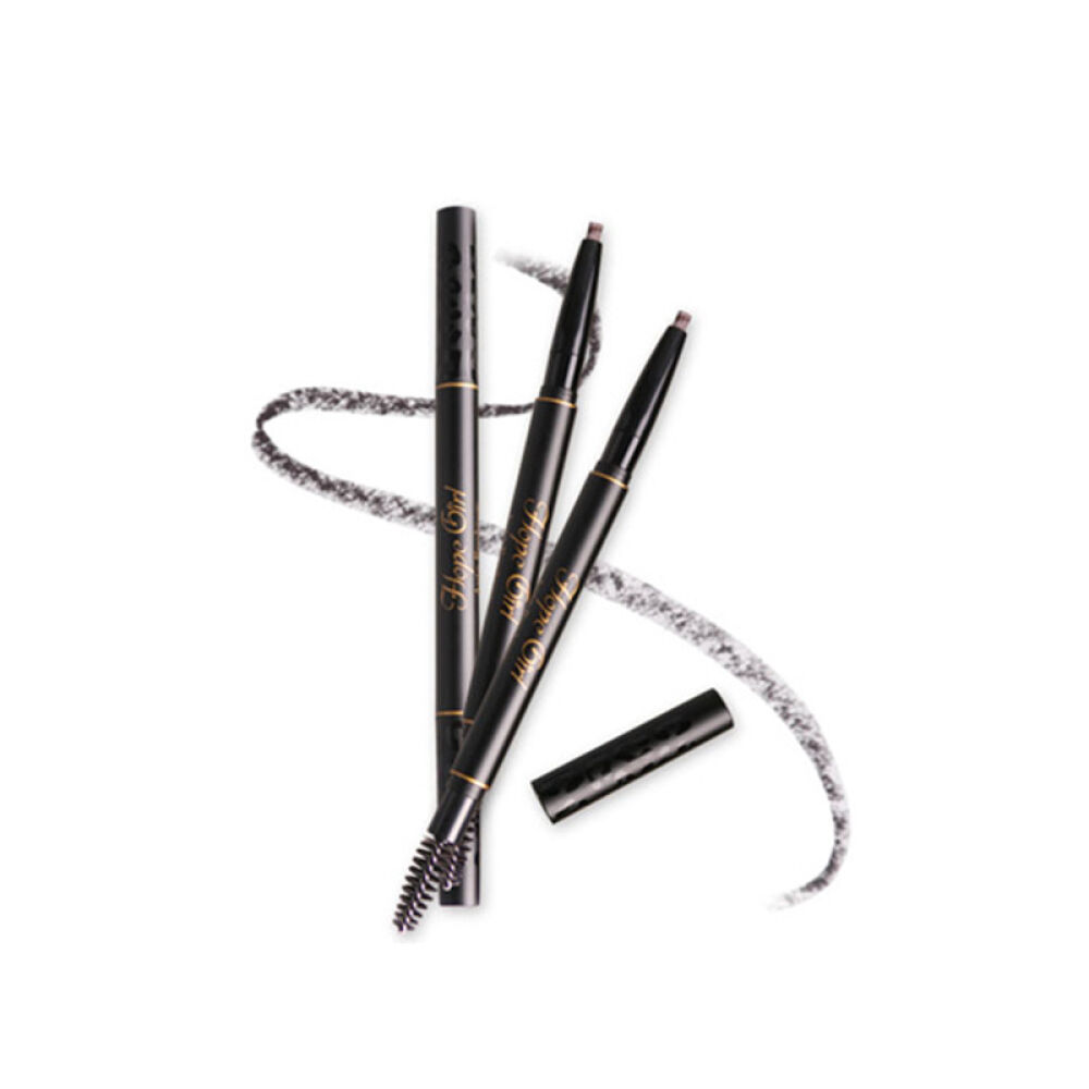 韩国豹纹女孩hopegirl豹纹自动防水眉笔新手可用多色可选#灰咖色