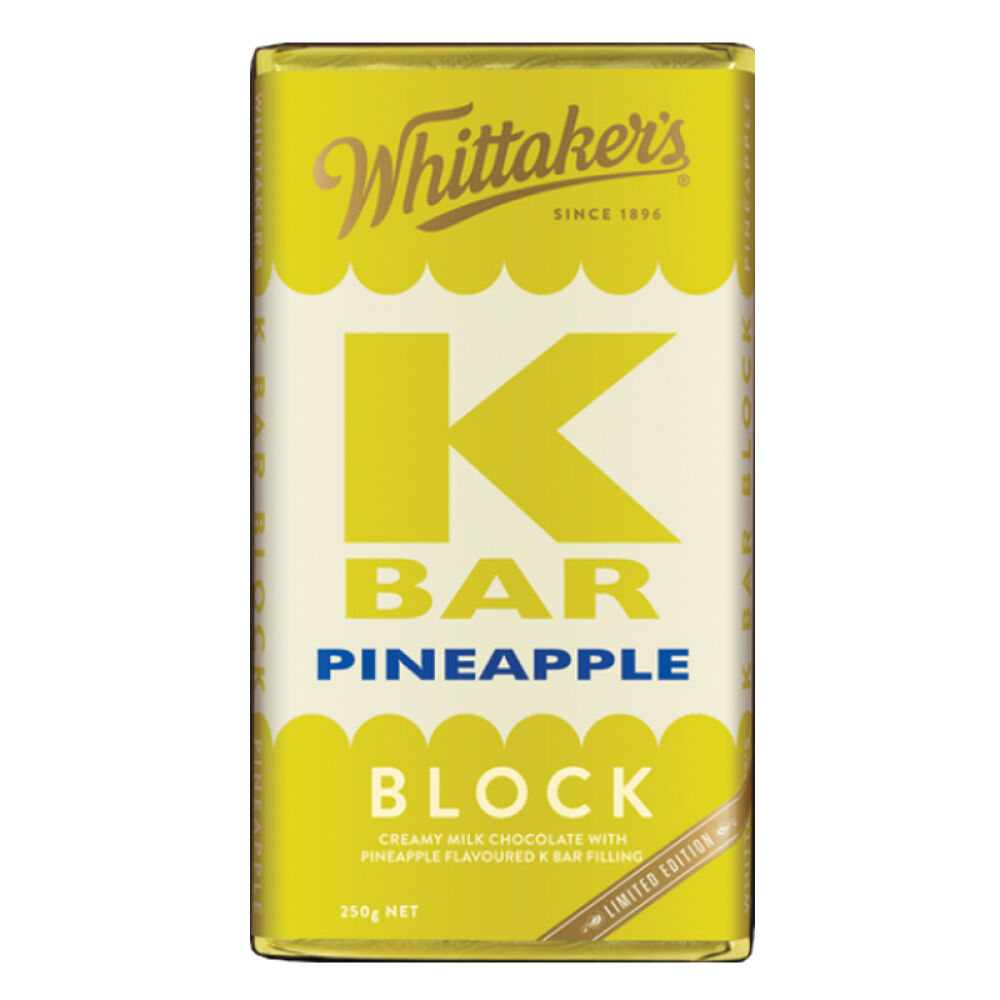 新西兰进口Whittakers惠特克榛子杏仁果酱夹心坚果巧克力〔ABM〕菠萝果酱夹心巧克力250g