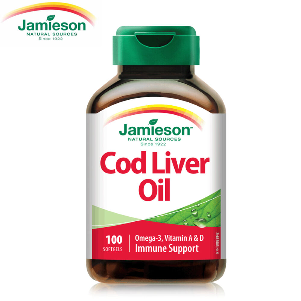 【全球购】海外直邮加拿大原装健美生Jamieson鳕鱼肝油100粒