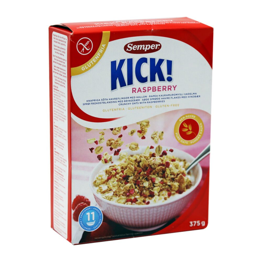 丹麦进口直邮森宝Semper无麸质香脆早餐燕麦片树莓口味