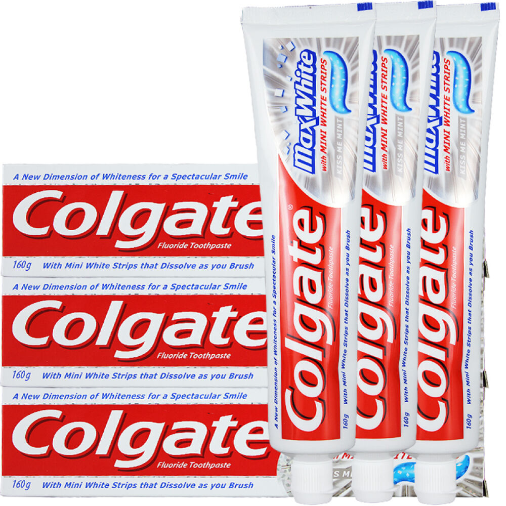 香港版高露洁牙膏清爽因子160g3支