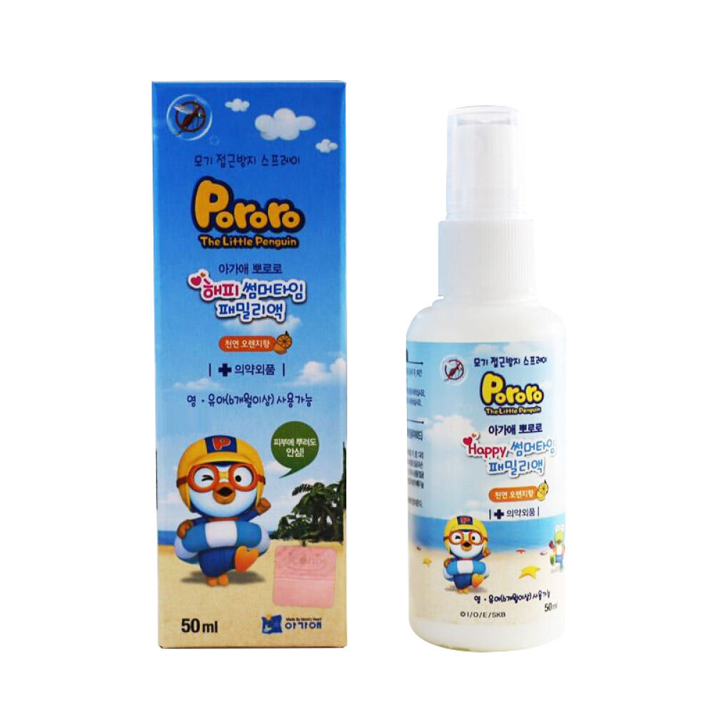 韩国直邮pororo宝露露小企鹅儿童驱蚊手环滚珠喷雾防蚊系列驱蚊手环+滚珠+喷雾