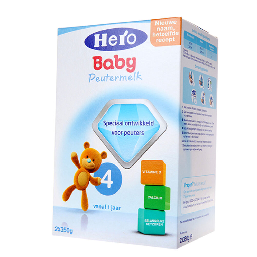 【全球购】荷兰本土美素herobaby海外原装进口保税直邮婴幼儿配方儿童成长奶粉4段1岁以上(4盒装)