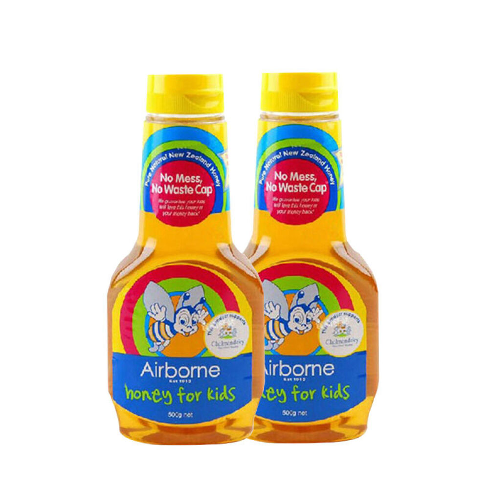 【全球购】澳洲进口Airborne儿童蜂蜜500g润肠去火新西兰直邮2瓶装