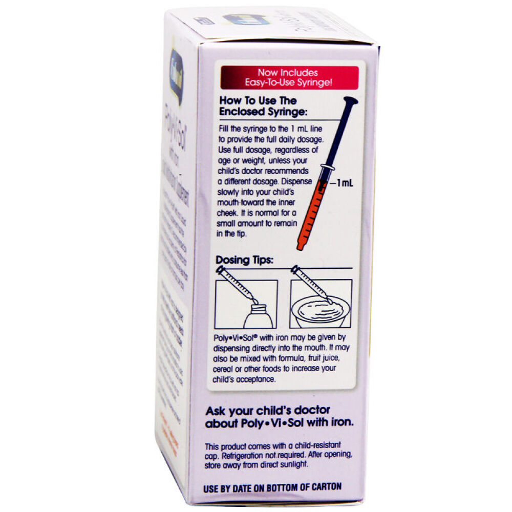 美国进口美赞臣Enfamil宝宝多维/维生素ACD/维生素D/VD高铁滴剂50ml多种维生素+铁滴剂