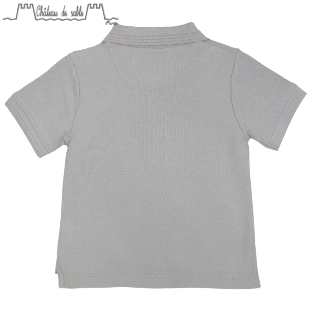 ChateauDeSableGASPARD短袖马球服男童短袖男童夏装上衣#08中灰色12M