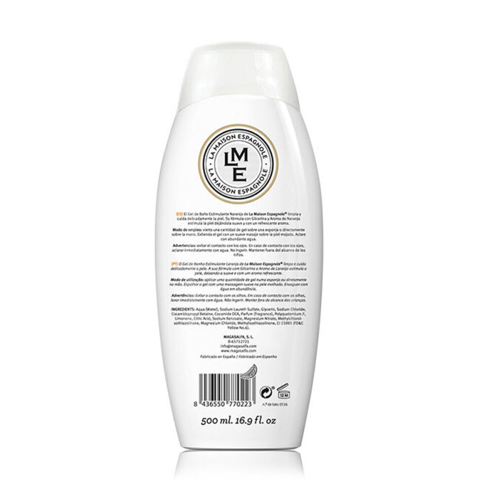 西班牙LME珞曼西嫩肤净白香氛沐浴露沐浴乳500ml橙花香型