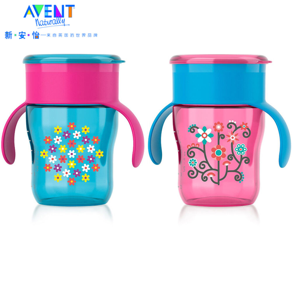 飞利浦新安怡我的自然水杯9盎司(粉色/蓝色)2件装阶段4