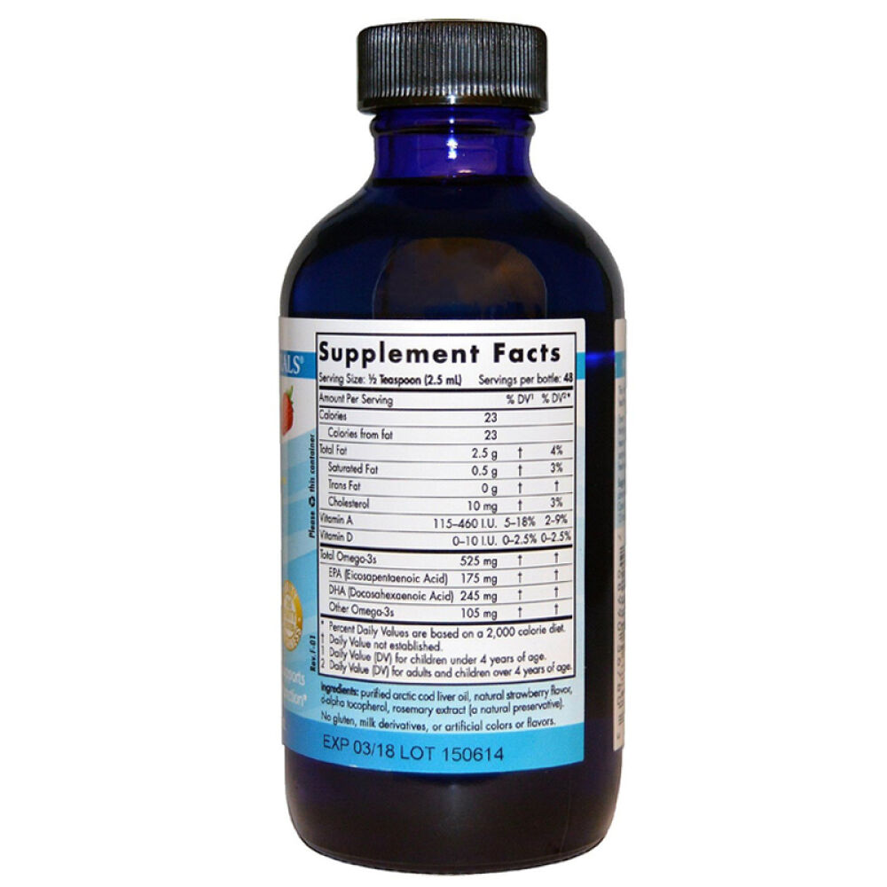DHA孕妇挪威小鱼NordicNaturals婴幼儿鳕鱼DHA滴剂D3美国原装进口挪威中鱼119ml12个月以上宝宝适用