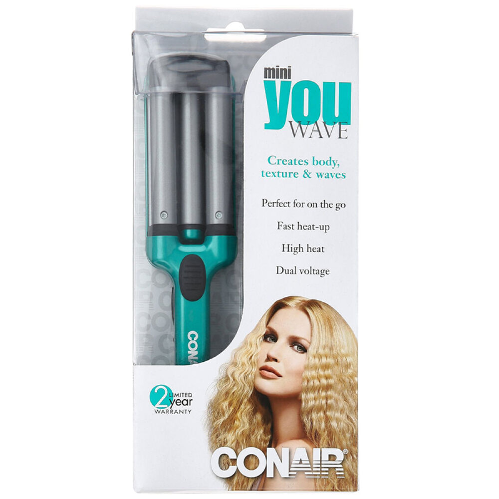 美国直邮美康雅Conair迷你陶瓷卷发器大小卷波浪电发夹