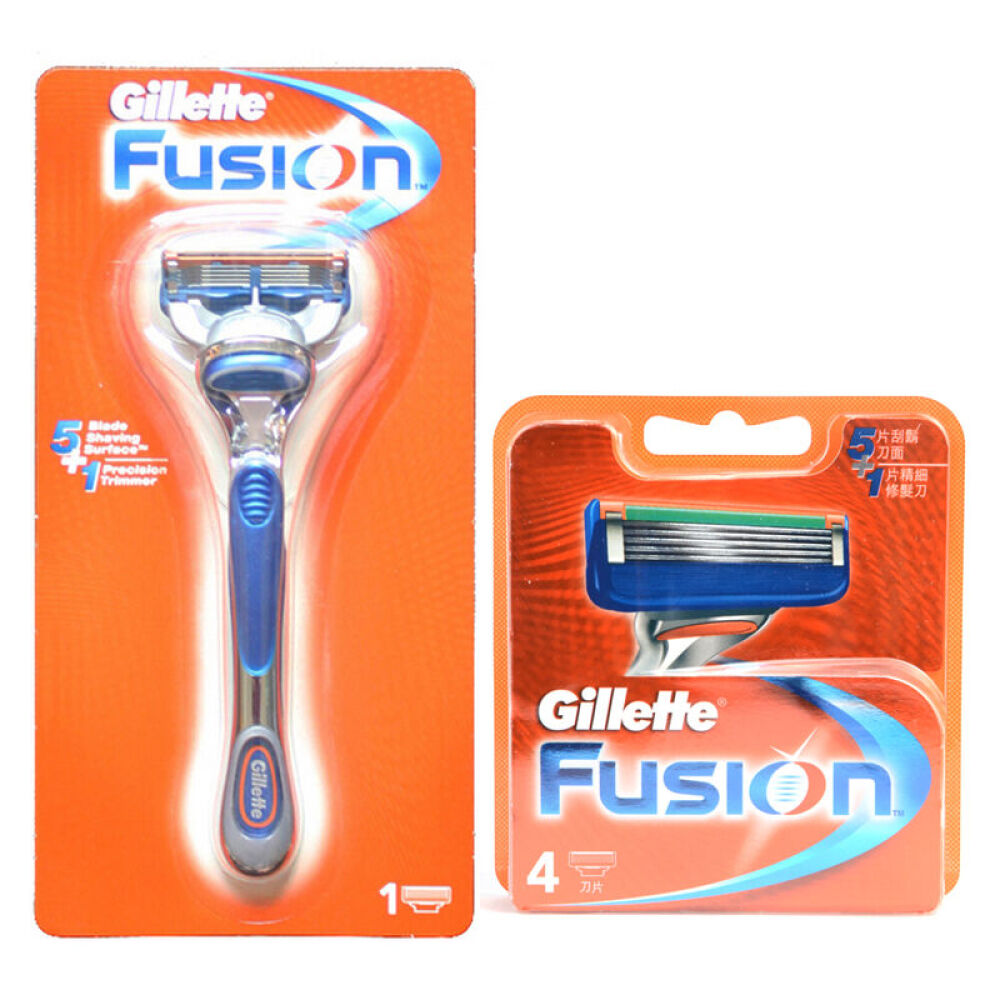 吉列（Gillette）锋隐剃须刀刮胡刀超顺手动世界杯西班牙特别版1刀头1刀架4673手动套装1刀架5刀头