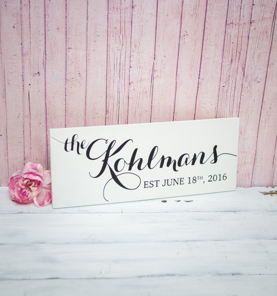 paintedlastnamesignforhomedecor,weddinggiftoranniversarygift